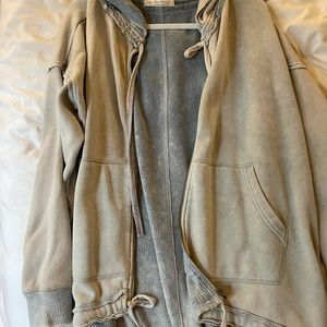 Free people oversized zip up hoodie